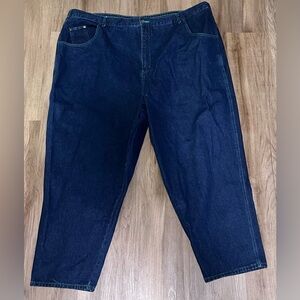 Women's Vintage Bonjour Plus Size Jeans With Green Accent